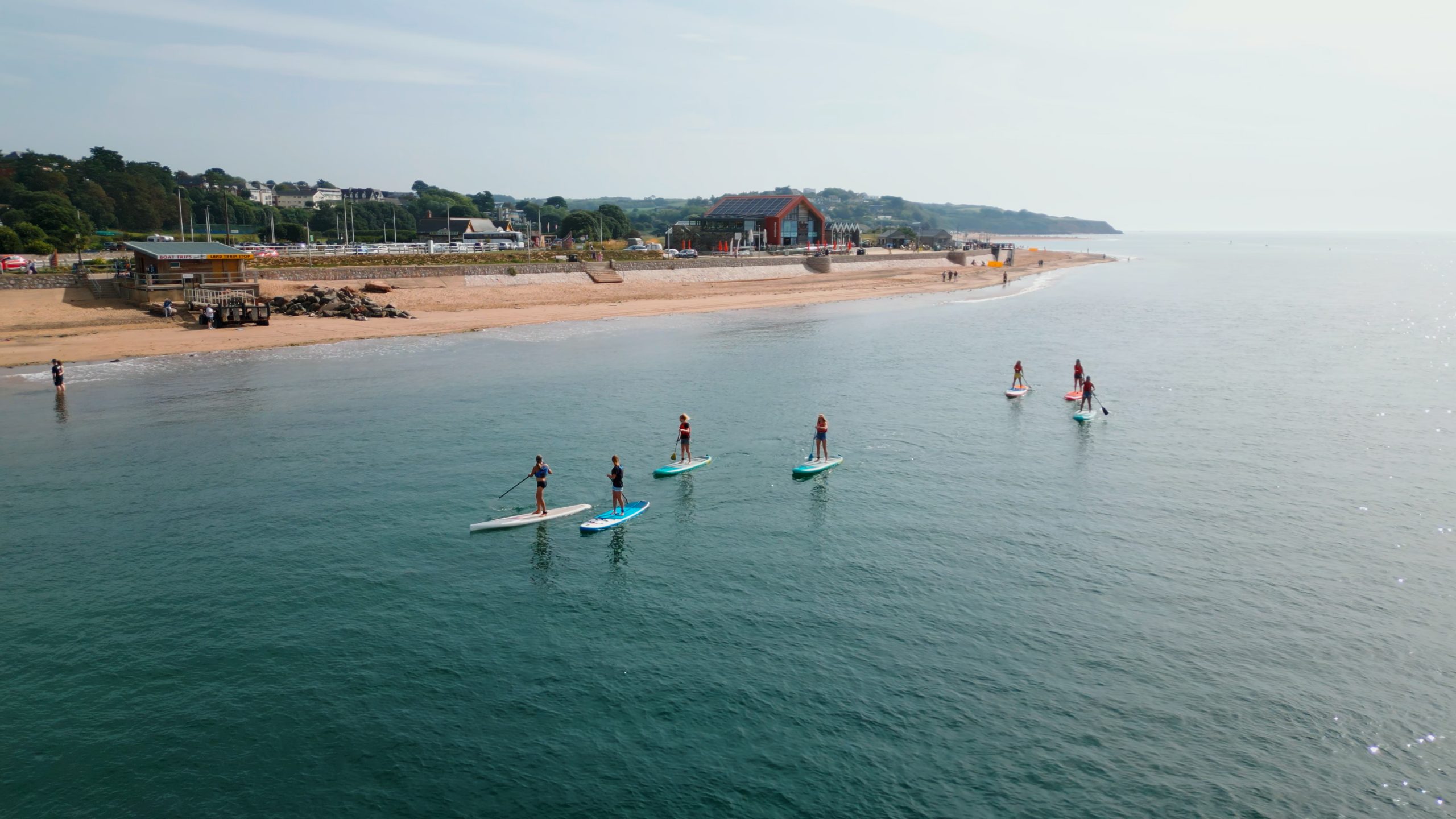 Paddleboarders at Exmouth Beach