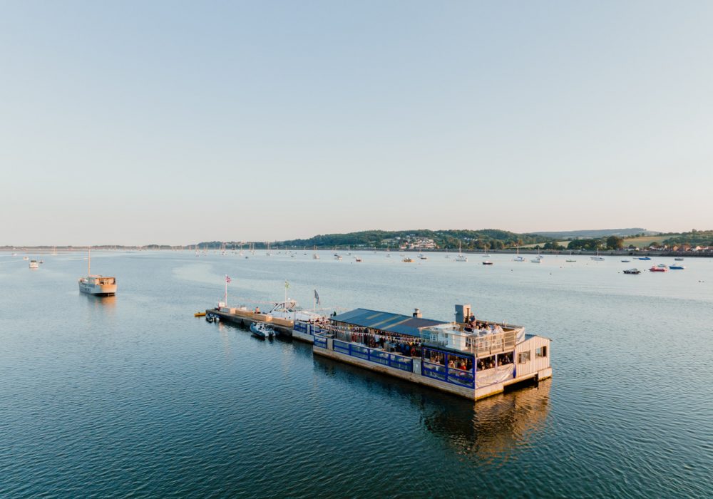 Floating River Exe Cafe on the Exe Estuary