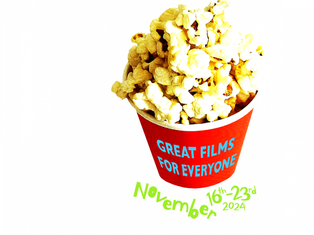 A tub of popcorn.