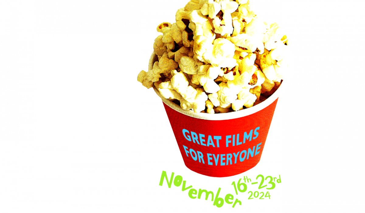A tub of popcorn.